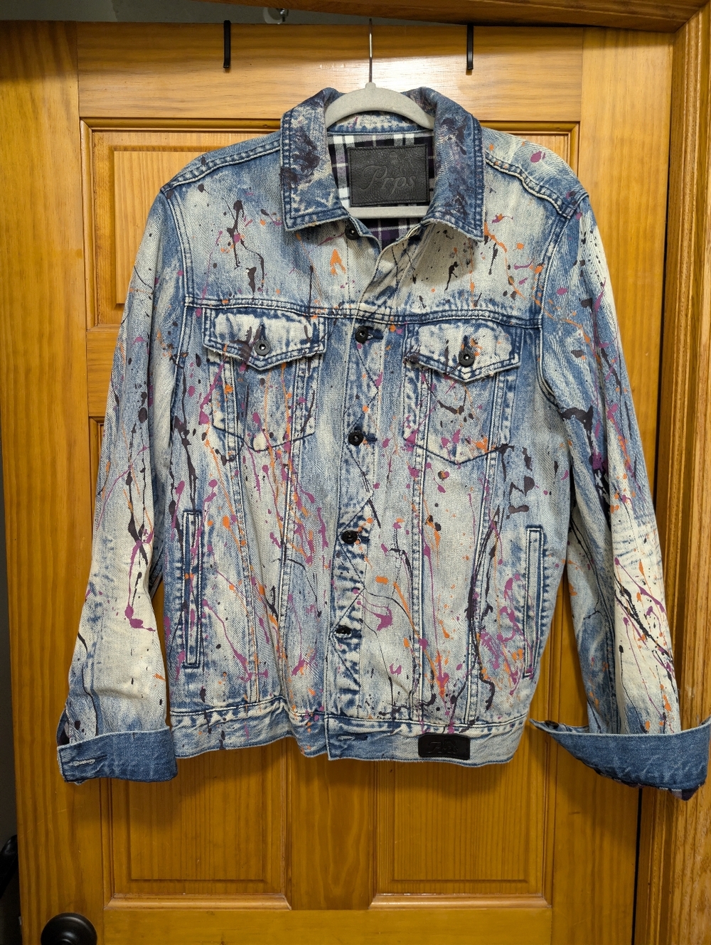 PRPS *RARE* Gale Paint Splatter Light Wash Denim - Size L